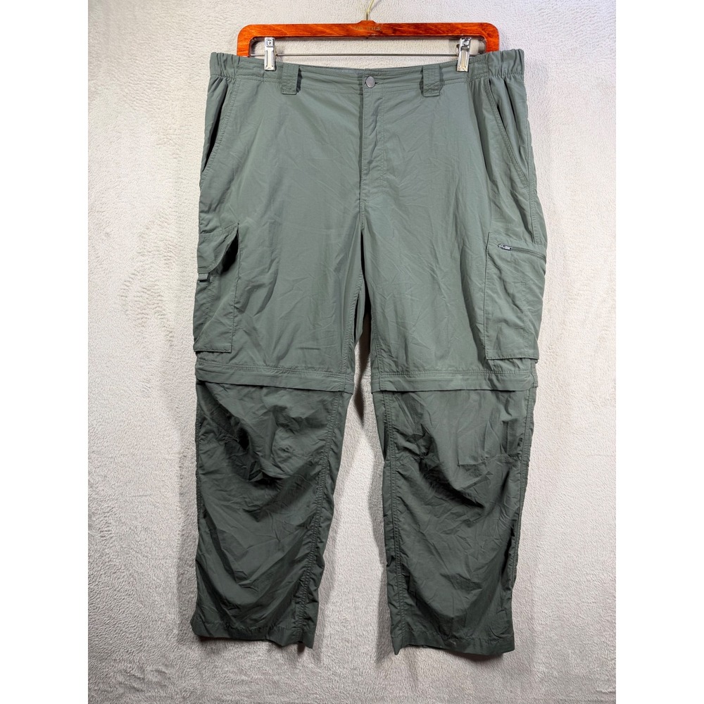 Columbia Convertible Pants Mens 40x28 Gray Omni-Shade Hiking Cargo AM8004